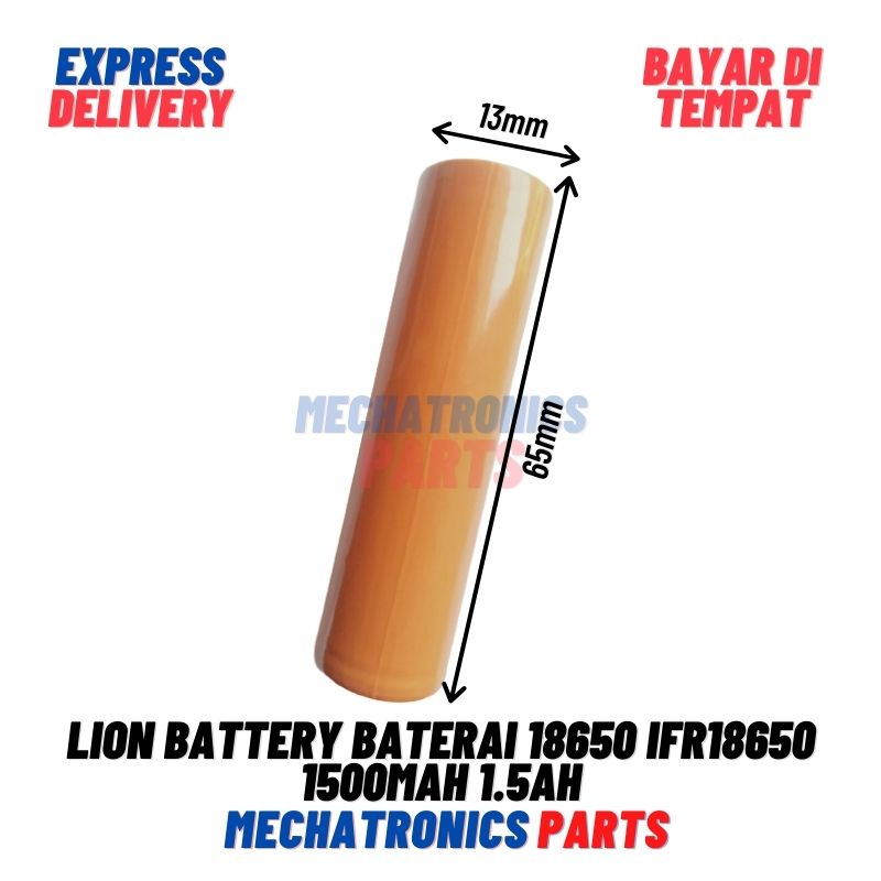 [BTR-9015] LION BATTERY BATERAI 18650 IFR18650 1500mAh 1.5Ah