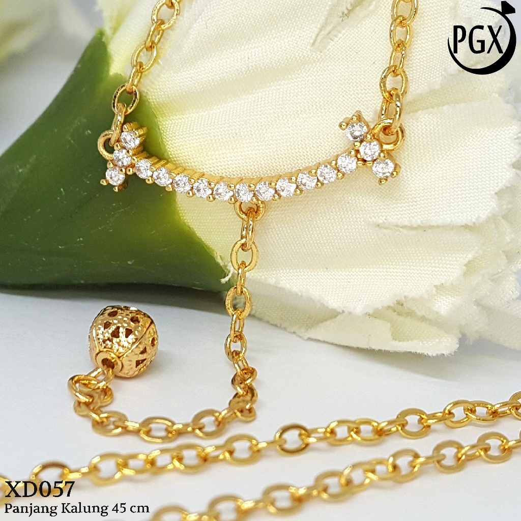 PGX Kalung Wanita Xuping Aksesoris Fashion Perhiasan Lapis Emas Premium - XD057