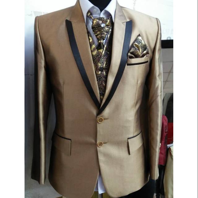 Jas pengantin PREMIUM mocca tua/jas wedding pria/jas formal pria/jas akad semi woll