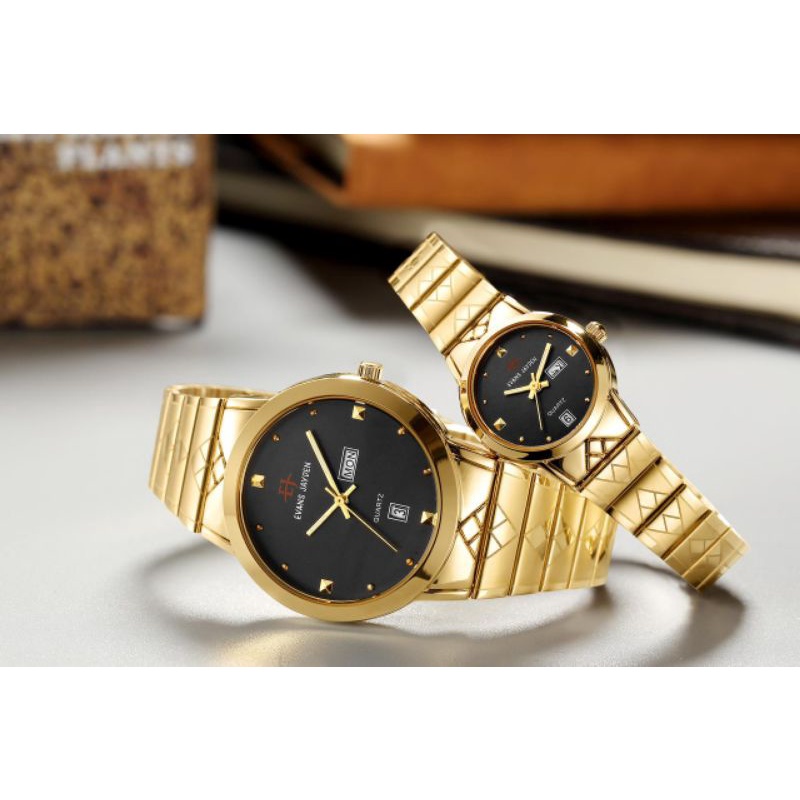 Jam Tangan Pria Wanita Keren Couple Elegan Casual Mewah Original Evans Jayden