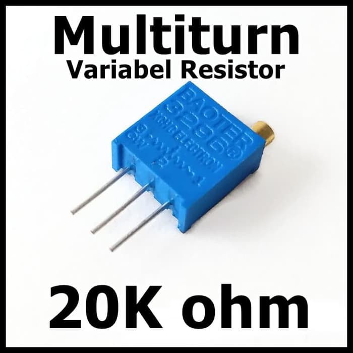 Multiturn Variabel Resistor 20K ohm 20000 ohm