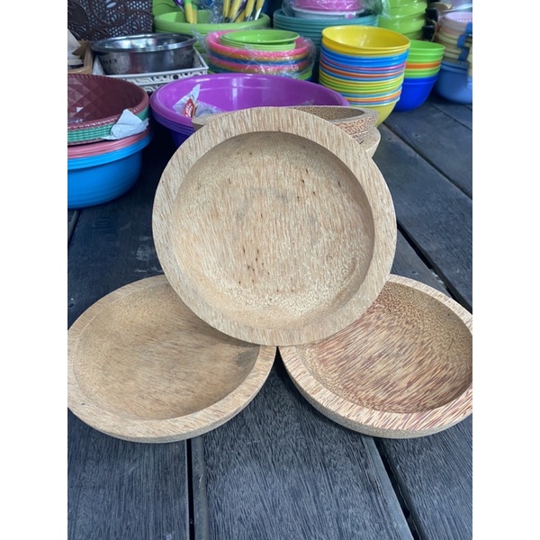 cobek kayu kelapa ukuran Dim 18cm