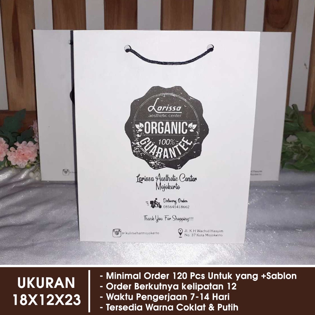 

Paper Bag Acara Pesta Perkawinan atau Pernikahan Ukuran 18x12x23cm