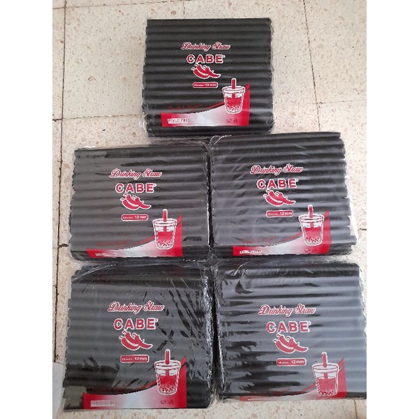 Sedotan Cabe 12mm / Sedotan Boba