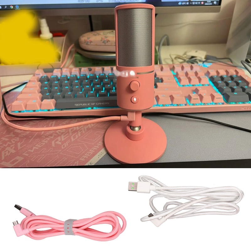 Bt Mic Cable Line USB Charging Cable Pengganti Mikrofon Streaming Seiren X USB