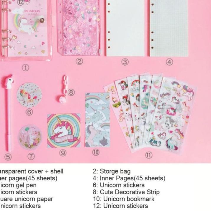 

Best Seller.. Set diary unicorn, binder unicorn, notebook unicorn