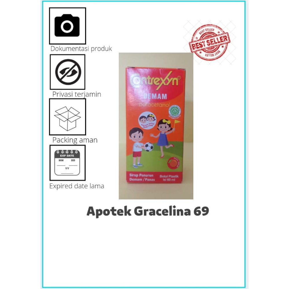 Obat demam untuk anak/ Contrexyn Demam Sirup Rasa Jeruk 60 ml