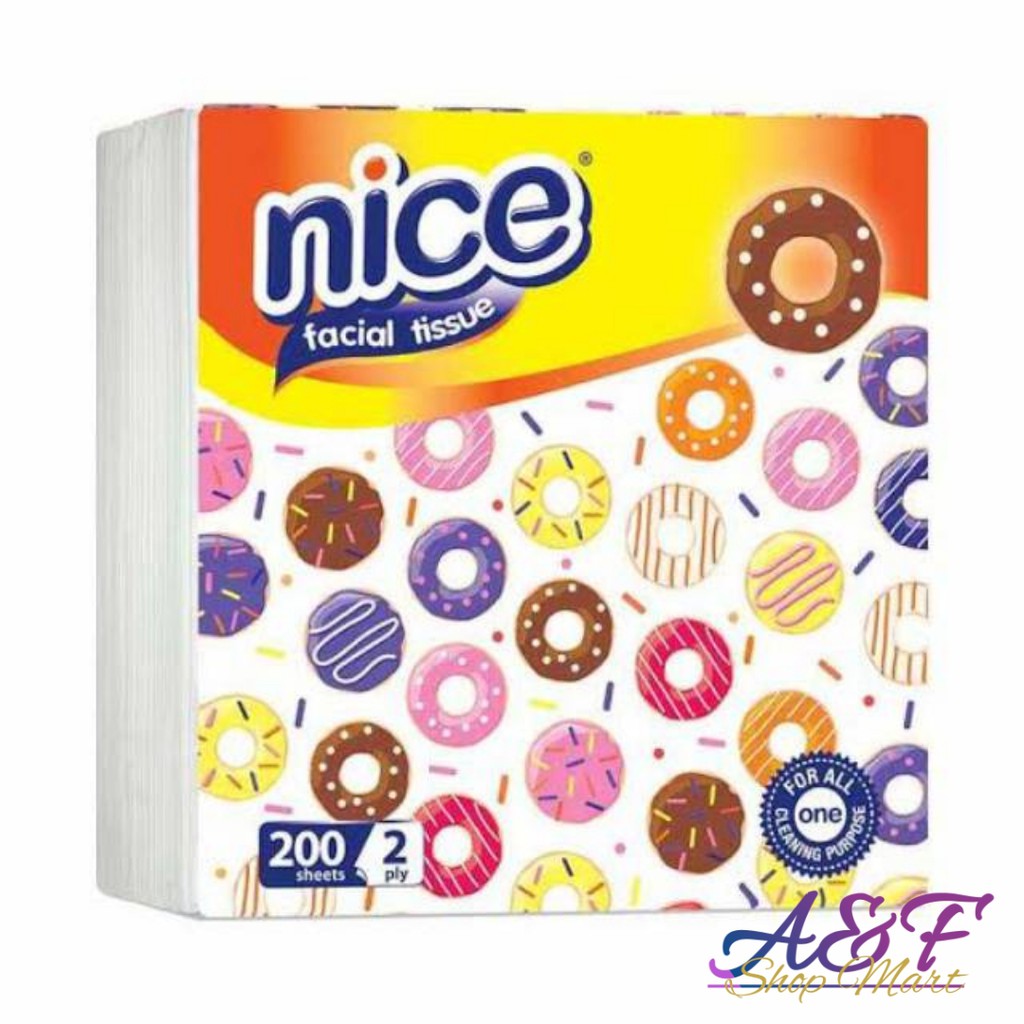 NICE Facial Tissue Pop Up 200 Sheets