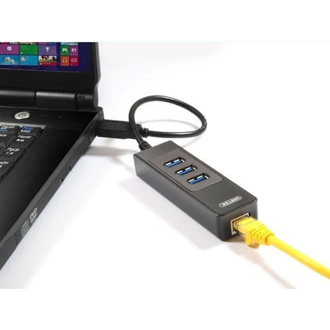 Unitek USB Hub 3.0 + Gigabit Ethernet konektor Unitek Y3045C