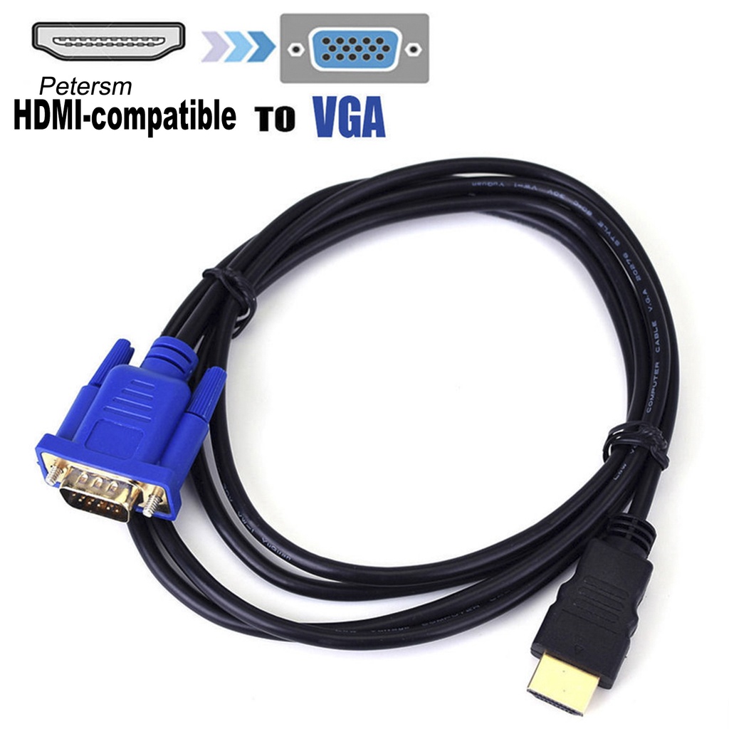 Kabel Adapter Konektor Doonjiey 1080p Hdtv Hdmi-Compatible To Vga Male 15pin Untuk Pc Tv