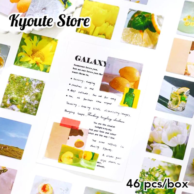 

46 pcs Sticker Decoration Aesthetic Yellow Summer Vibes Landscape Scrapbook DIY Journal Letter Seal