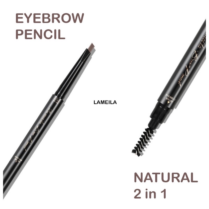 ✨NAGIHI✨ LAMEILA Pensil Alis OriginEyebrow 2 in 1 Kepala Ganda 7 Warna Boxless LA026