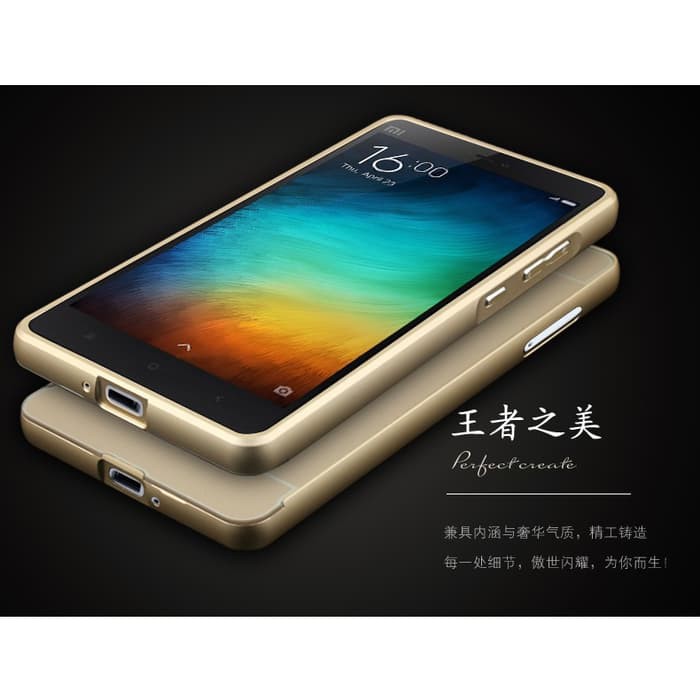 Alumunium Tempered Glass Bumper Hard BackCase  Xiaomi mi4i mi4c mi 4