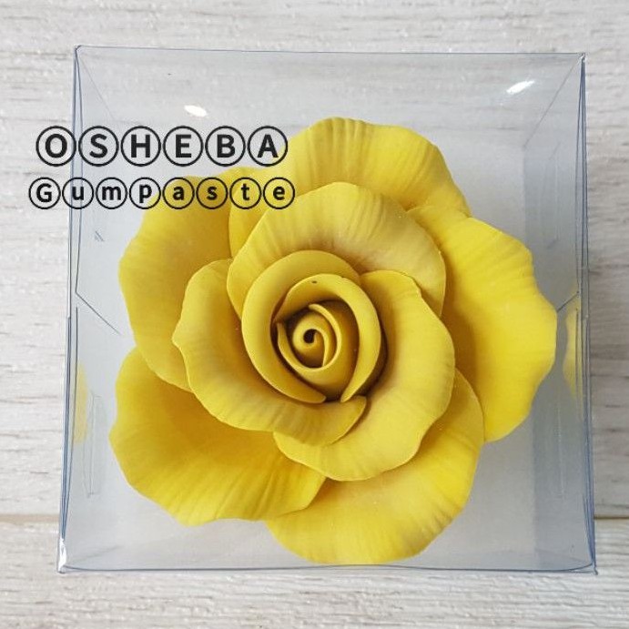 

[osheba] gumpaste bunga mawar PR 7 warna kuning
