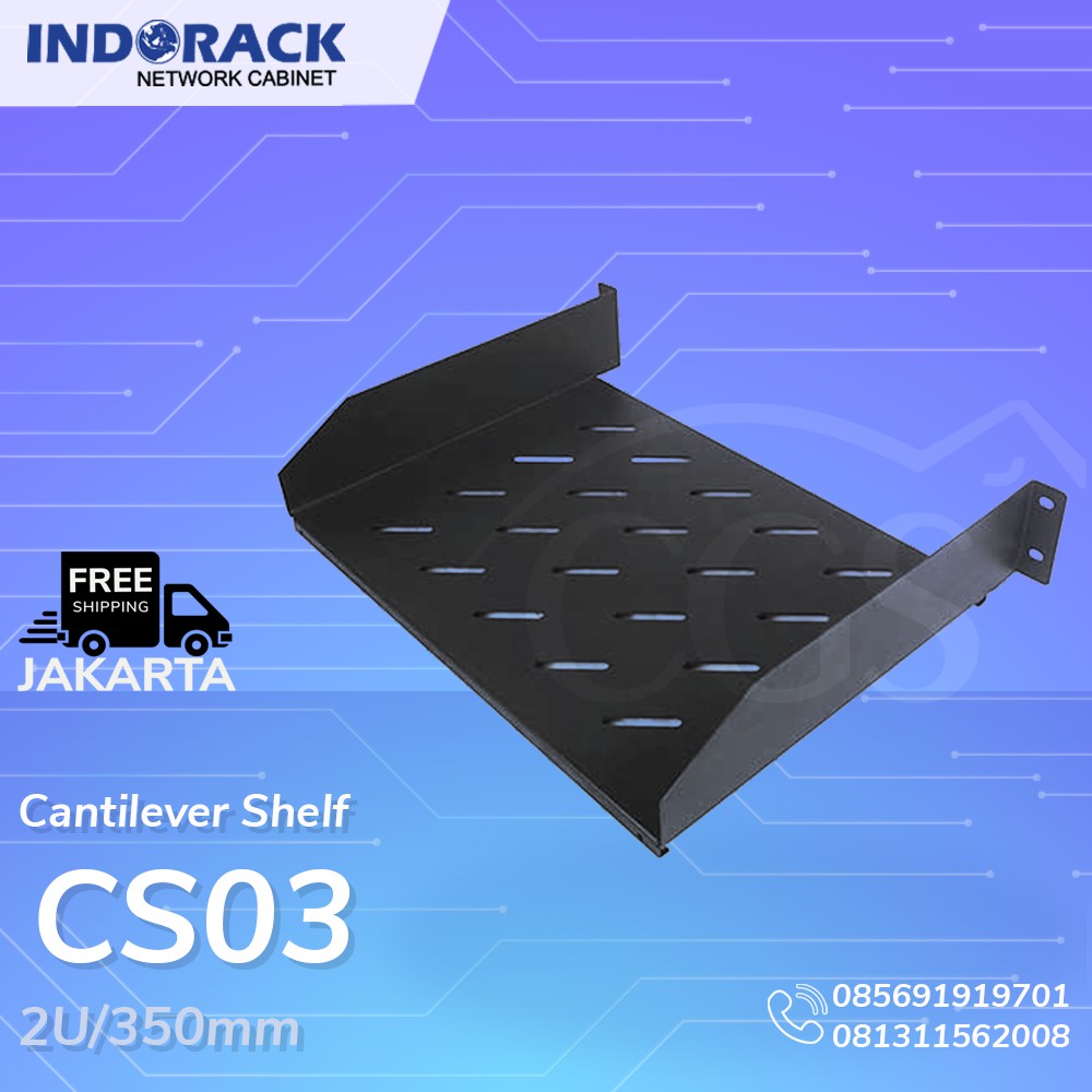 INDORACK CANTILEVER 2U DEPTH 350MM CS03 19&quot;