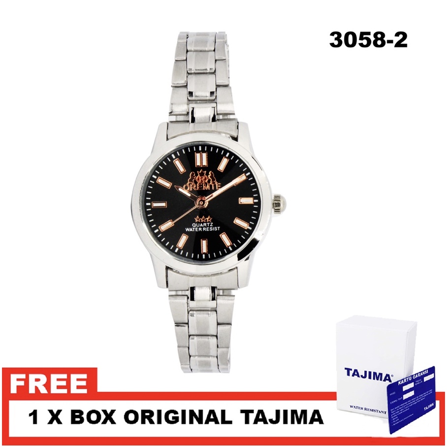 Jam Tangan Oremte Wanita 3058 L Stainless Steel Water Resist 3 ATM Watch Original