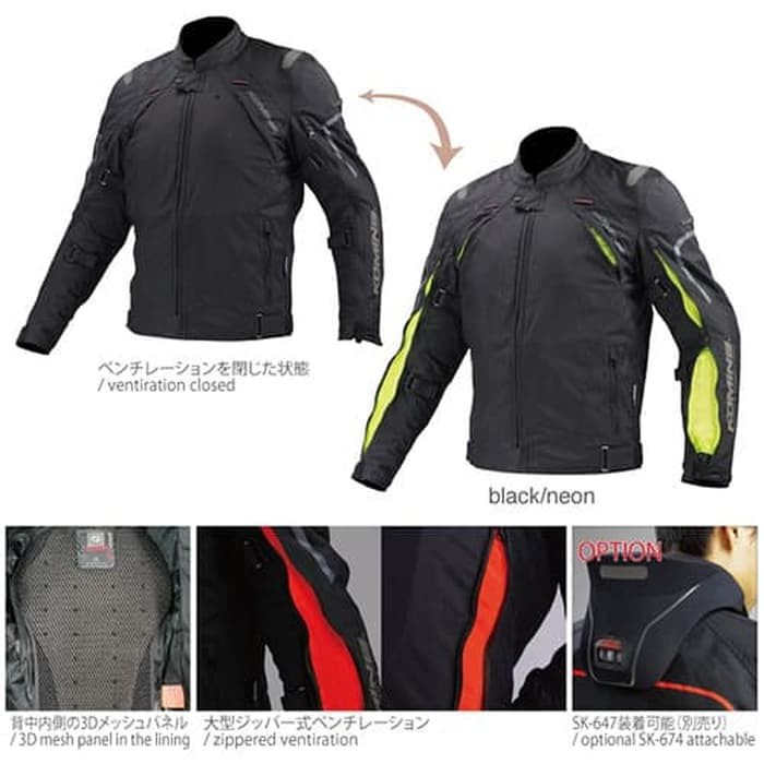 JAKET MOTOR KOMINE JK 108 JACKET TOURING KOMINE JK108 GORTEX MESH motor