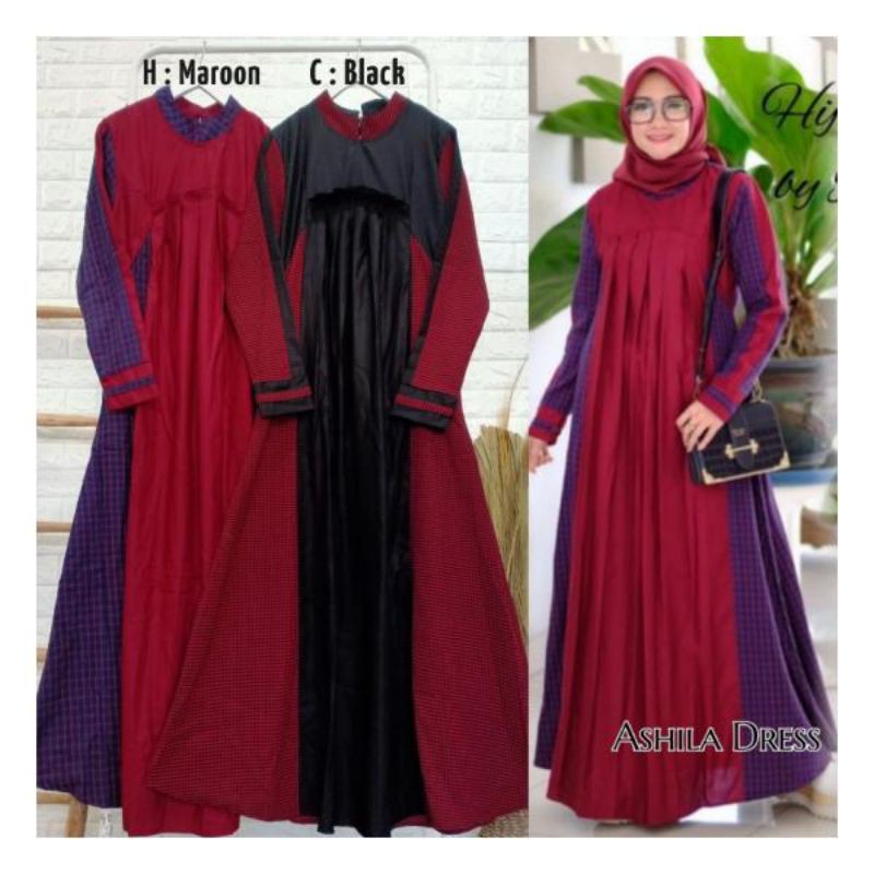 SALE...Gamis Syari ASHILA DRESS by Hijrah Collection Original
