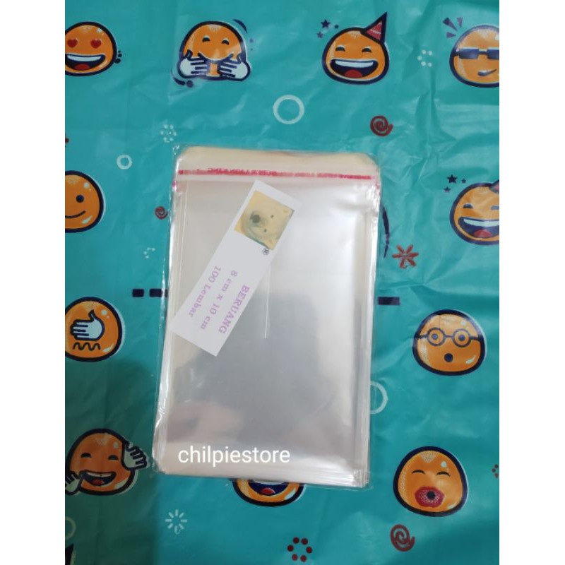 (isi 100) OPP 8x10 tebal 18 micron / OPP 8x10 cm / OPP lem 8x10 / OPP 8x10