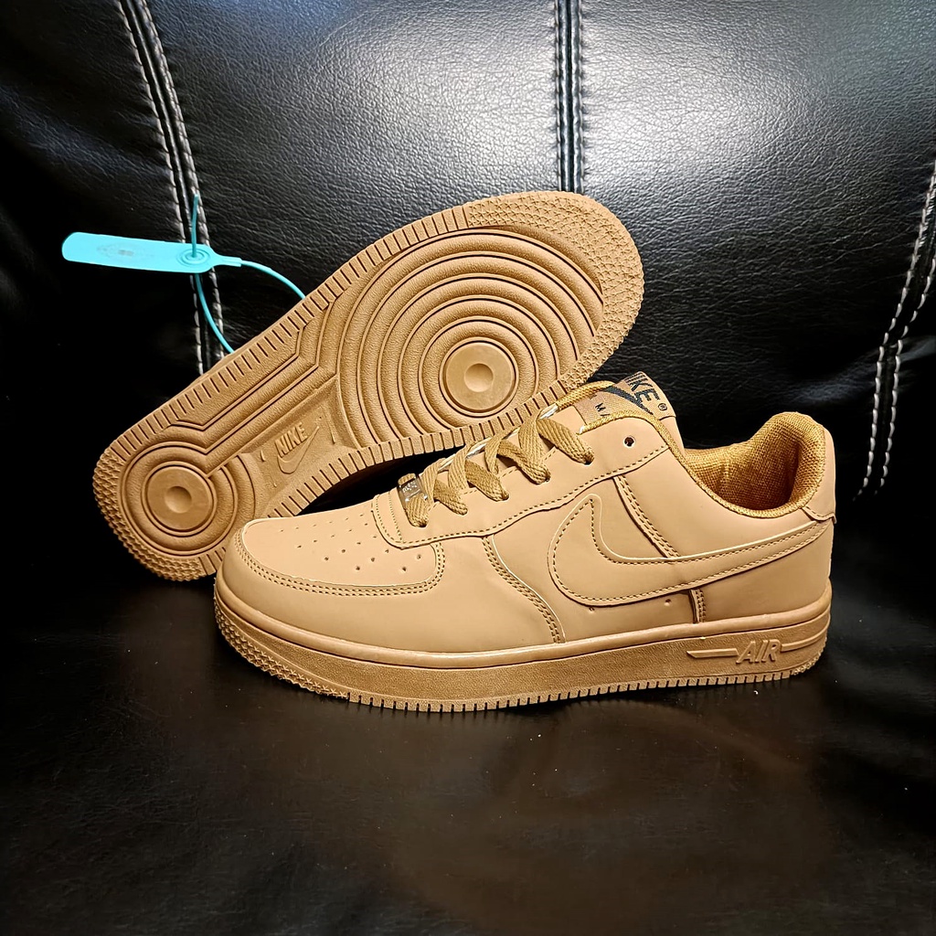 Diskon Sepatu Pria Premium Original Nike Air Force 1 Mid All Brown