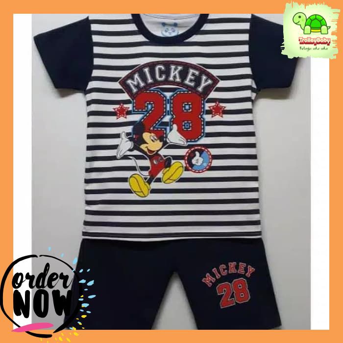 KA84 SETELAN KAOS ANAK MURAH BAJU ANAK LAKI LAKI KAOS ANAK LAKI LAKI MURAH MICKEY SALUR 1-6T