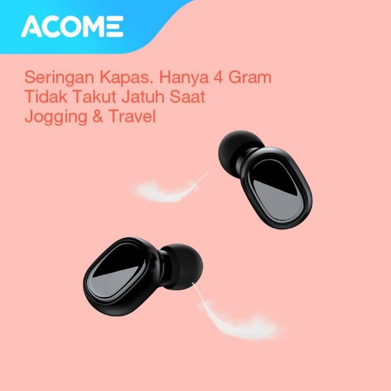 Acome T1 Airdots Bluetooth 5.0 TWS Headset Earphone Wireless LED