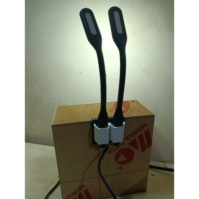 Lampu hias aquarium 2 lampu led usb/soliter cupang/aquarium mini