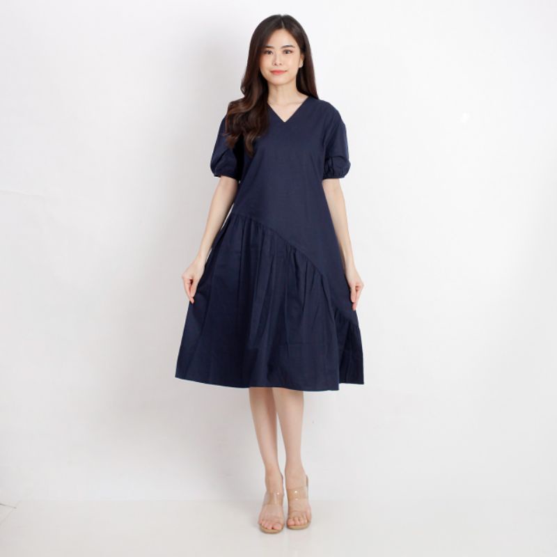 BV RD-52 /Dress Fashion Wanita/ Dress Katun Polos