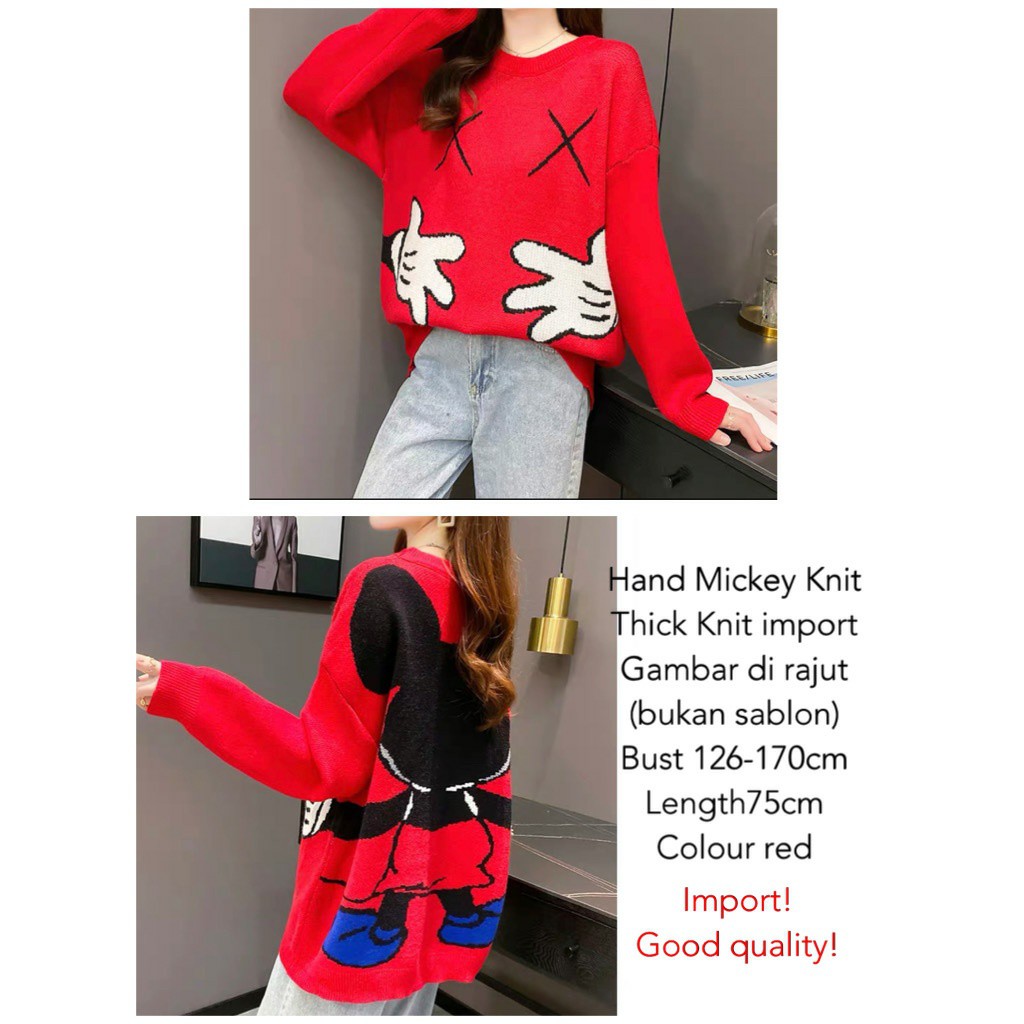 17wear Sweater Hoodie Wanita Terbaru 2021 IMPORT Jaket Hoodie Wanita Hand Mikies Fit S-XXL-7