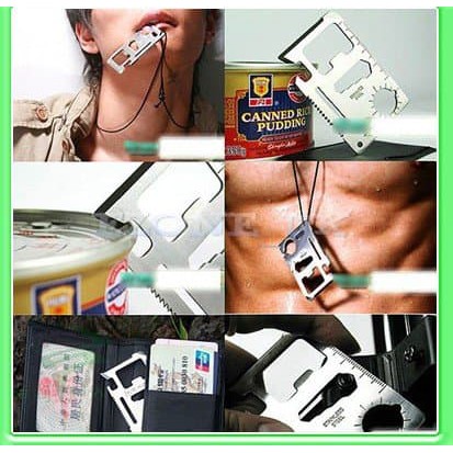 Sale SURVIVAL KIT TOOL CARD   PISAU KARTU MULTI FUNGSI 11 IN 1 STAINLESS