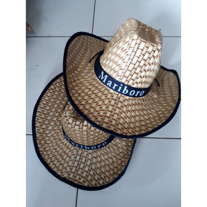 Topi Koboy Anyam Marlboro