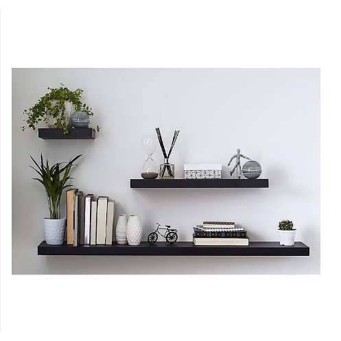 Rak Ambalan dinding Minimalis Kayu Tempel Gantung Kamar 80 x 20 Cm