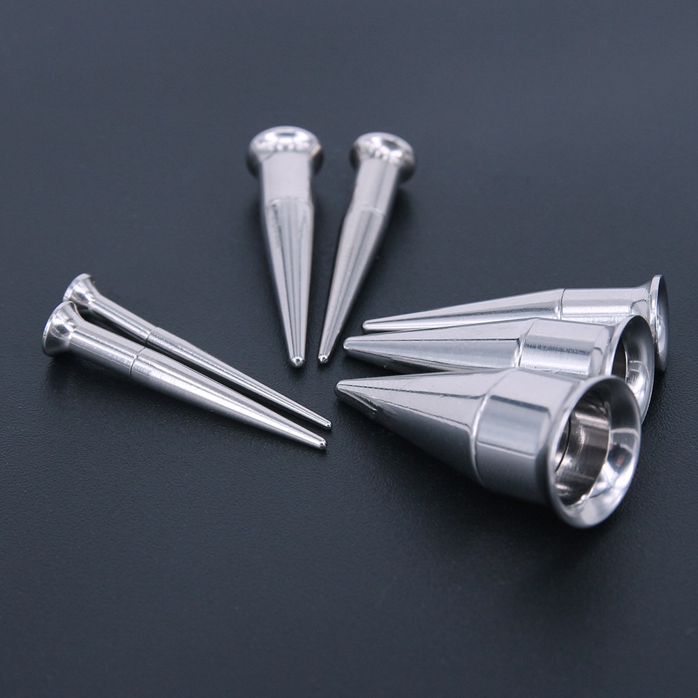 Ear Plug Pembesar Lubang Tindik Telinga Bahan Stainless Steel Warna Silver