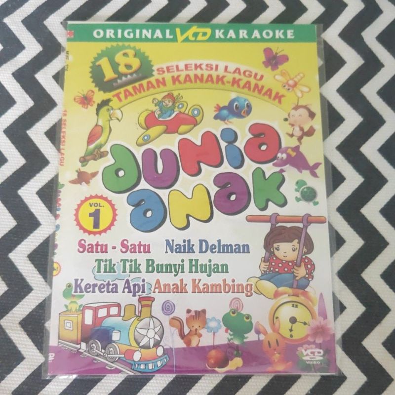 VCD KARAOKE ORIGINAL 18 LAGU TAMAN KANAK-KANAK DUNIA ANAK VOL.1