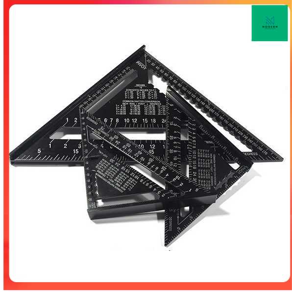 TD - CEA VKTECH Penggaris Siku Mistar Triangle Ruler Aluminium 7 inch - A10D01