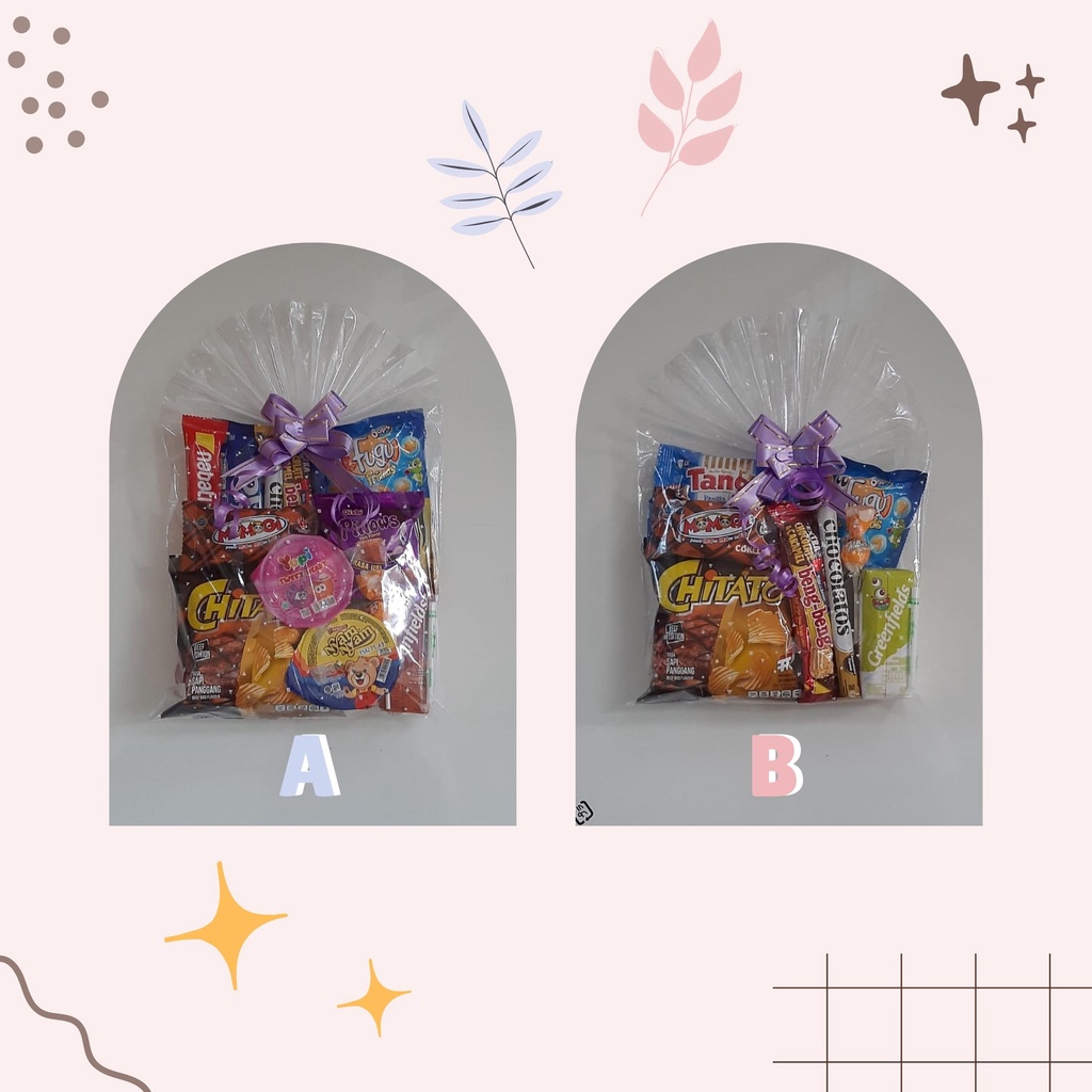 

Goody Bag Snack / Hamper Snack anak / Paket snack Ulang tahun anak / Goodi Bag Makanan