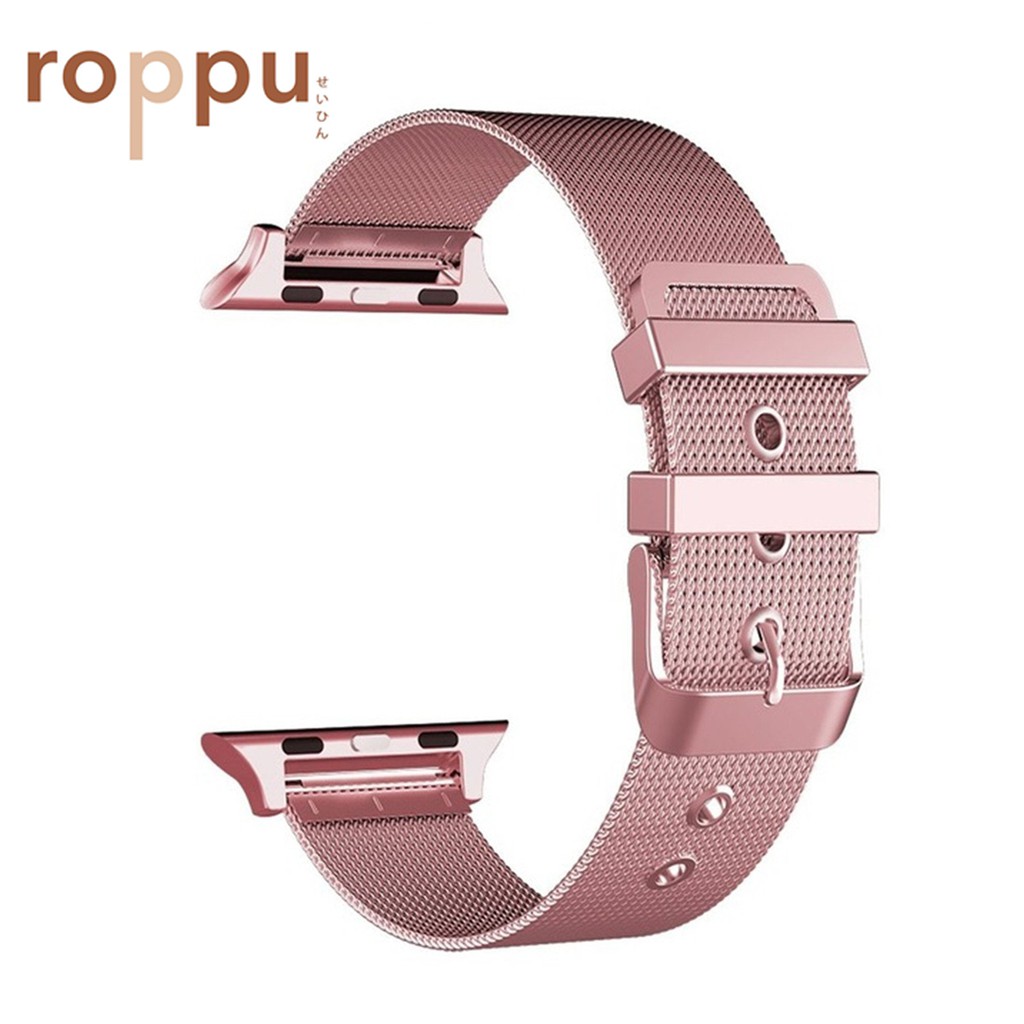 Roppu Stainless Steel Metal WITH BUCKLE Apple Watch Strap series 1/2/3/4 38mm,40mm,41mm42mm,44mm, 45mm
