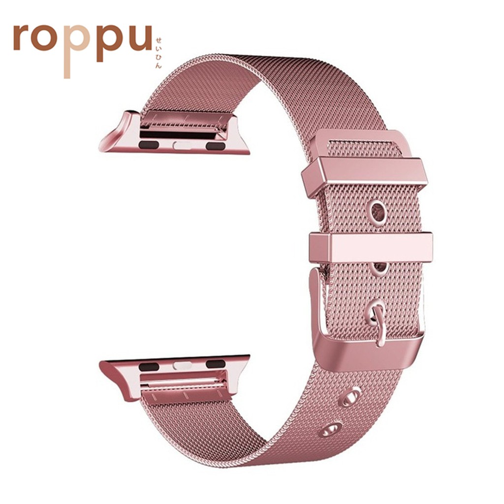 Roppu Stainless Steel Metal WITH BUCKLE Apple Watch Strap series 1/2/3/4 38mm,40mm,41mm42mm,44mm, 45mm