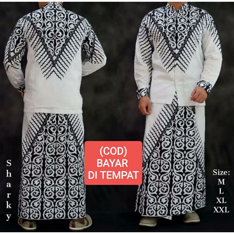 pusat grosir ecer setelan Koko sarung batik pria| setelan baju Koko pria terbaru| baju Koko muslim b