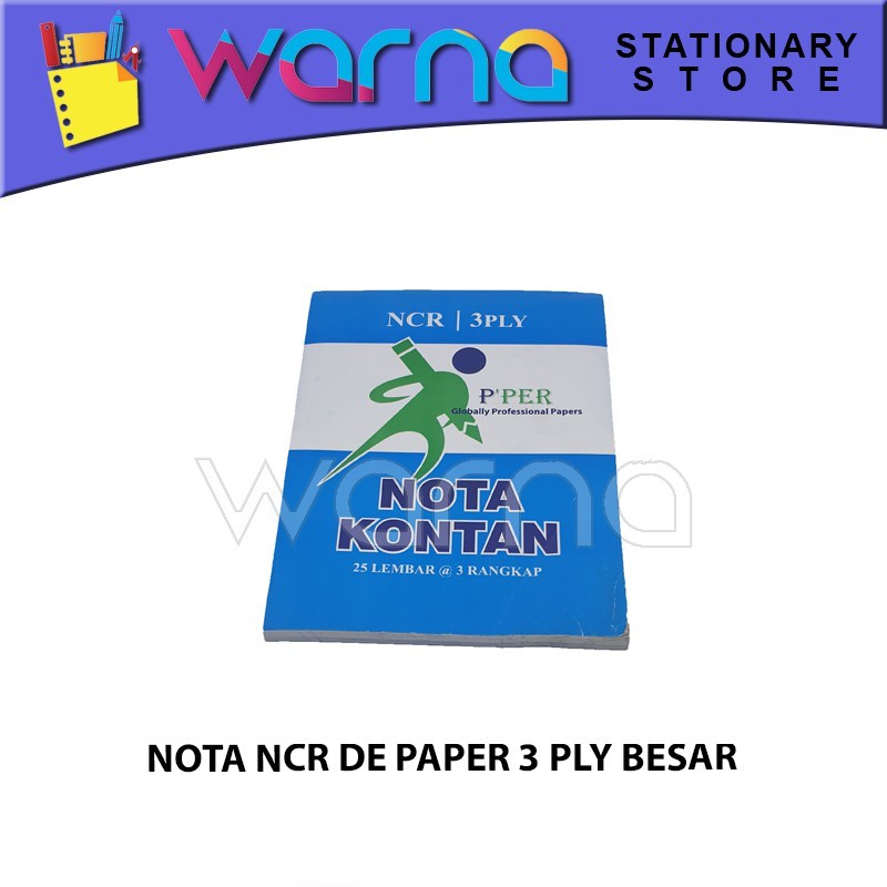 

NOTA KONTAN NCR DE PAPER 3 PLY /3 RANGKAP BESAR