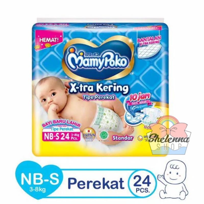 MamyPoko Newborn X-Tra Kering NB-S24 l mamy poko popok New Born NB S 24