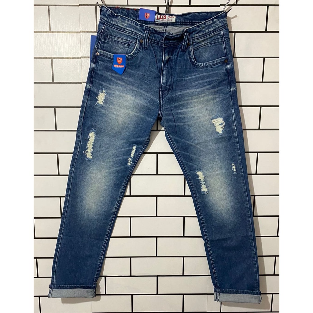 CELANA JEANS LDS PRIA TERBARU MODEL SOBEK