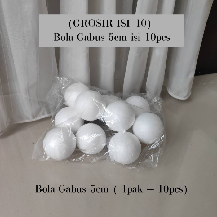 

Bola Gabus 5cm / Bola Gabus Styrofoam diameter 5cm HARGA GROSIR 10 pc