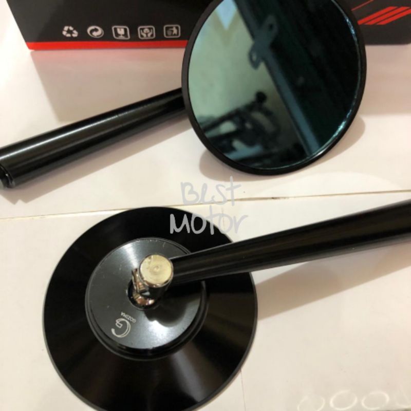 Spion Bulat Jokowi Full CNC Mirror Blue - Spion Jokowi Universal Motor