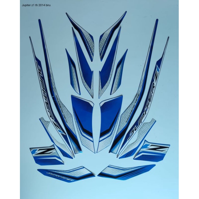 STRIPING JUPITER Z1 2014 PUTIH BIRU