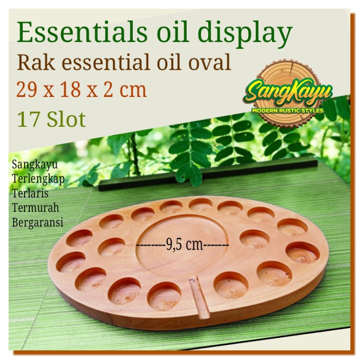 Essential oil rack rak essential oils 17 slot oval + difusser holder