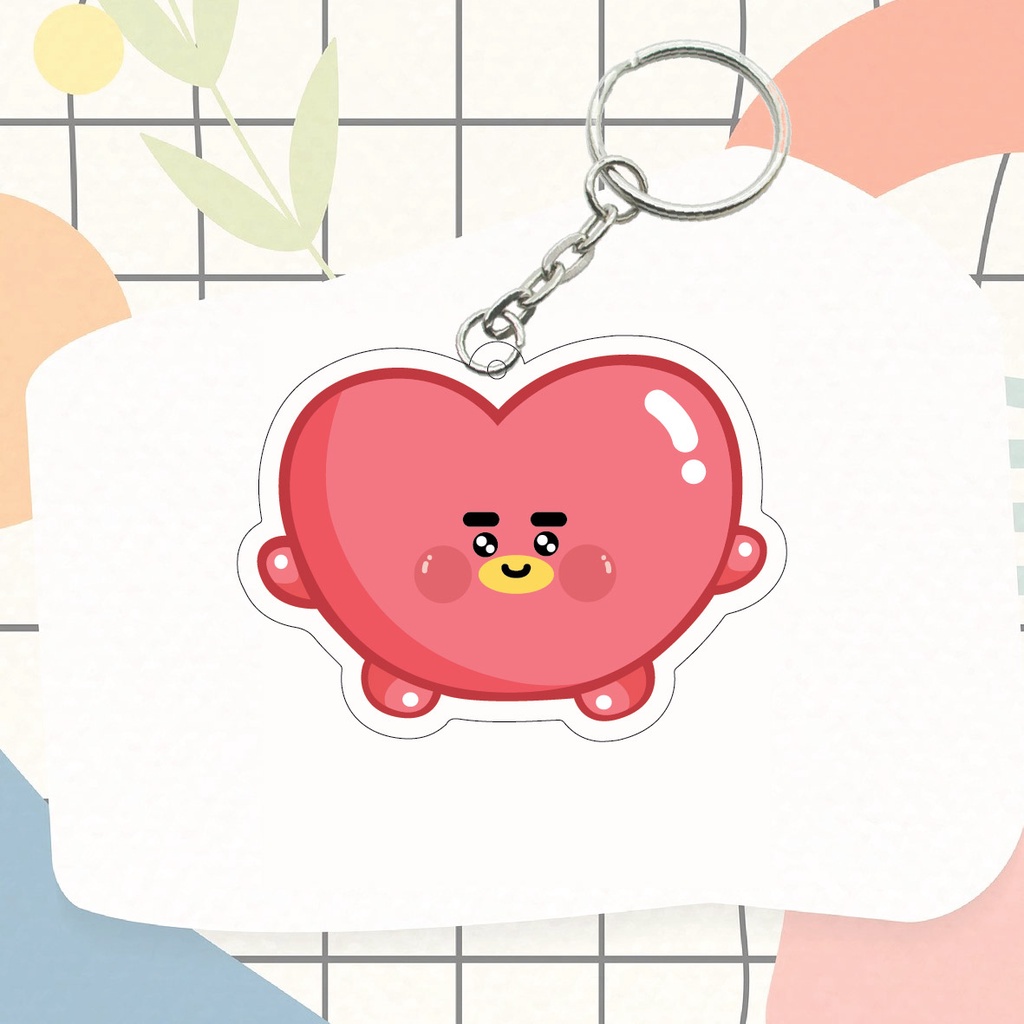 Gantungan Kunci Akrilik BT 21 Tsum Taehyung Jungkook Jimin Suga Seokjin RM Jhope