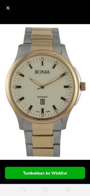 JAM PRIA BONIA ROSSO BNB 10096-1122 2122 SILVER GOLD WATCH ORIGINAL