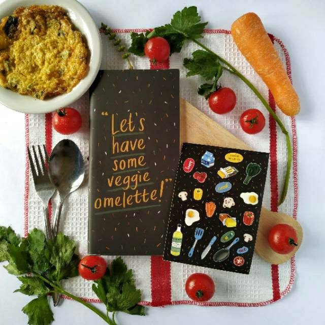 

Buku Memo Panjang Journaling Veggie Omelette ( Bonus Stiker)