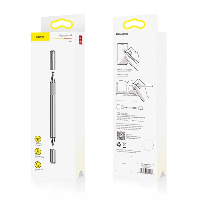 Baseus 2 in 1 Capacitive Touch Screen Stylus Pen Aluminium